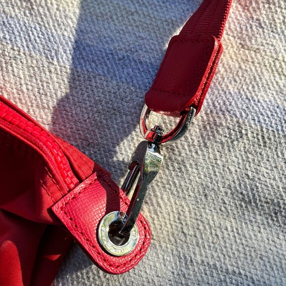 LONGCHAMP Monochrome dynamic red MODELE DEPOSE shoulder tote EUC with strap - Picture 5 of 10